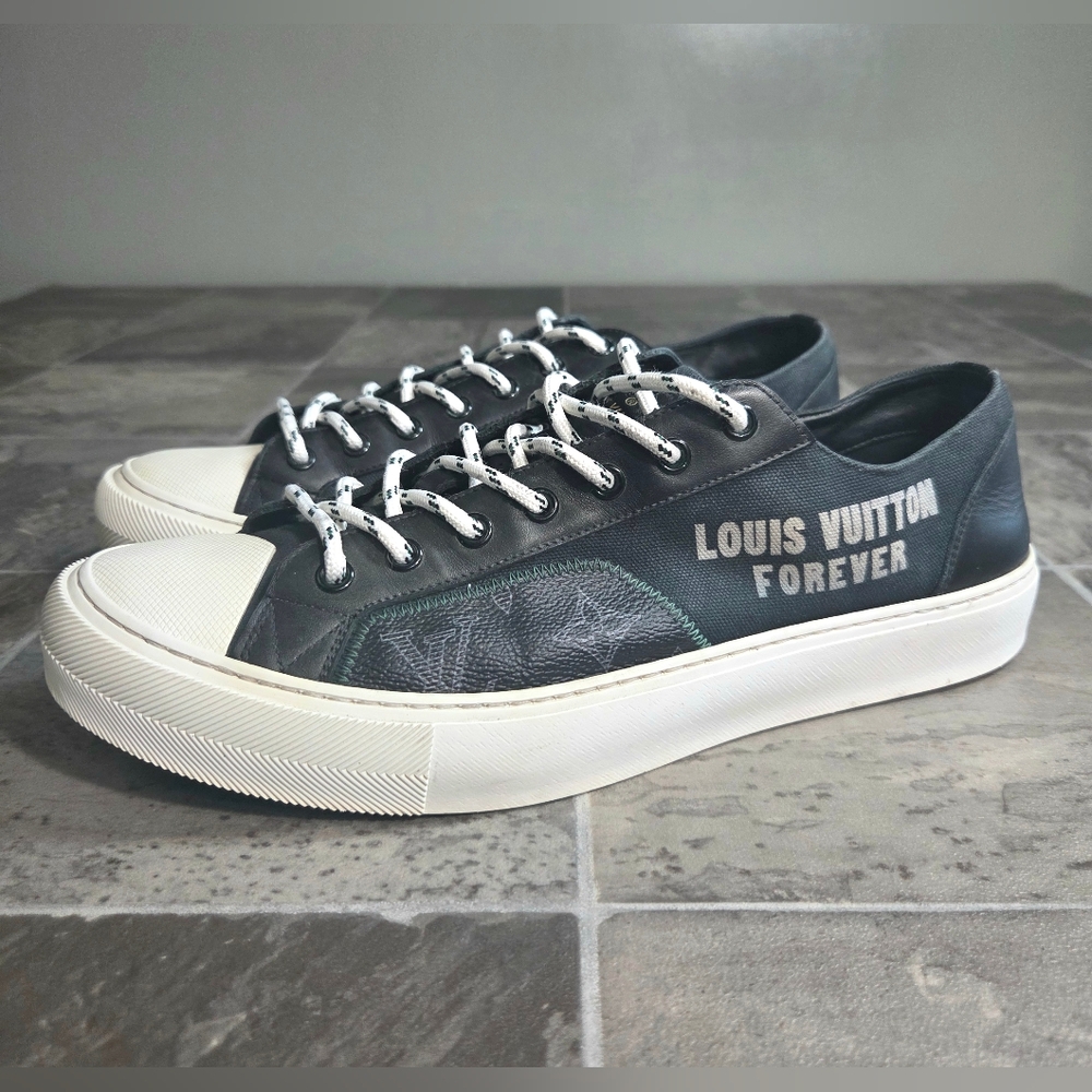 LOUIS VUITTON FOREVER TATTOO LEATHER SNEAKERS. - Picture 4 of 13